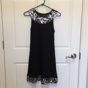 Black sequined summer dress